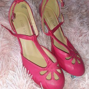 Pink Flapper Shoes Heels (7.5)